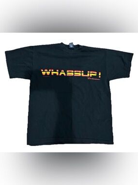 Vintage 2001 Budweiser Whassup T Shirt Mens Large L US Ts Promo Beer Graphic Tee